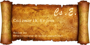 Csizmarik Erina névjegykártya